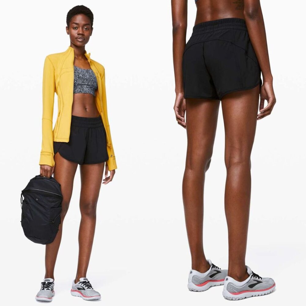 Lululemon - Tracker Shorts V 4" W7AZ2S Running Short Activewear | Black | Size 4